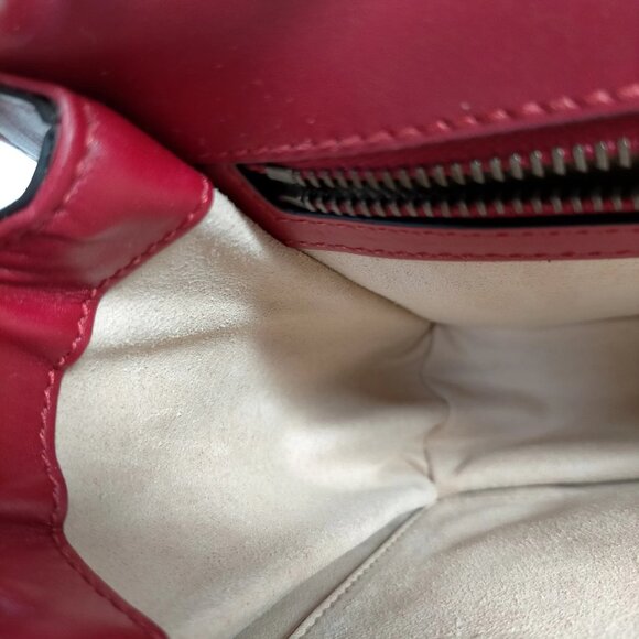 Gucci Sherry Line Red Leather Shoulder Bag mon875-101325 - Picture 12 of 15